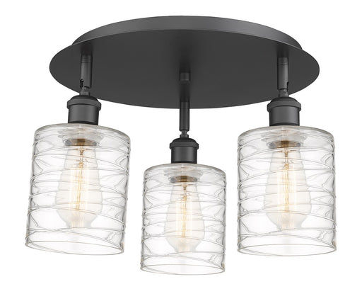 Downtown Urban Three Light Flush Mount