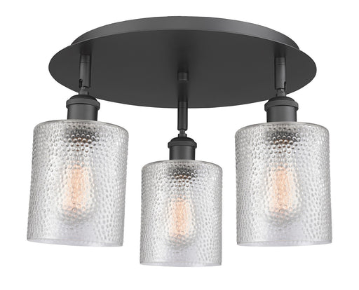 Downtown Urban Three Light Flush Mount