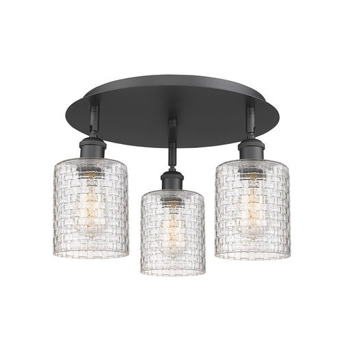 Downtown Urban Three Light Flush Mount