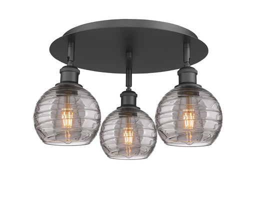 Downtown Urban Three Light Flush Mount