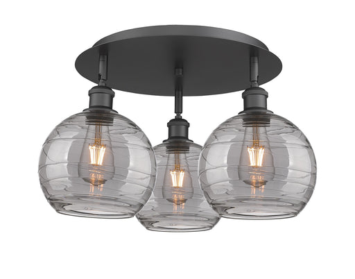 Downtown Urban Three Light Flush Mount