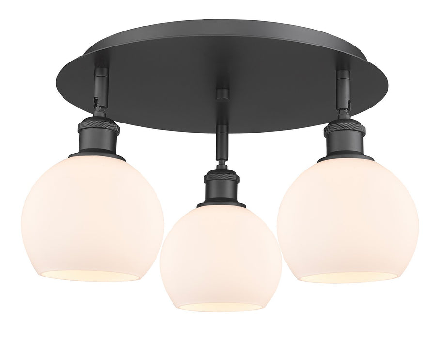 Innovations - 516-3C-BK-G121-6 - Three Light Flush Mount - Downtown Urban - Matte Black