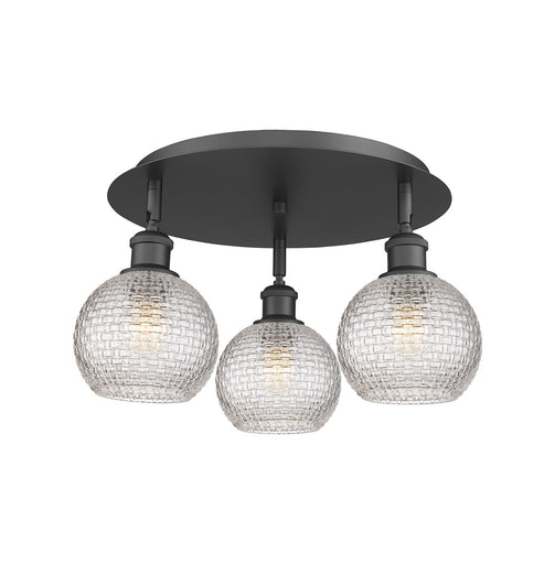 Downtown Urban Three Light Flush Mount