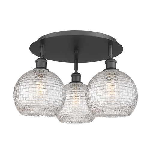 Downtown Urban Three Light Flush Mount