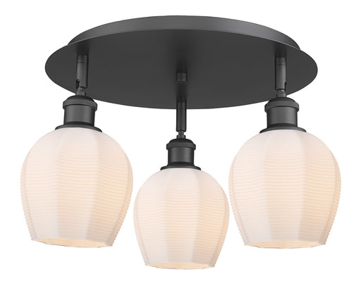 Downtown Urban Three Light Flush Mount