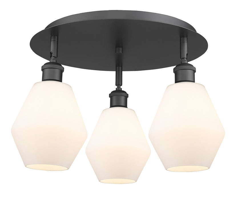 Innovations - 516-3C-BK-G651-6 - Three Light Flush Mount - Downtown Urban - Matte Black