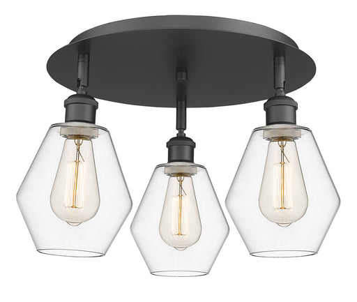 Downtown Urban Three Light Flush Mount