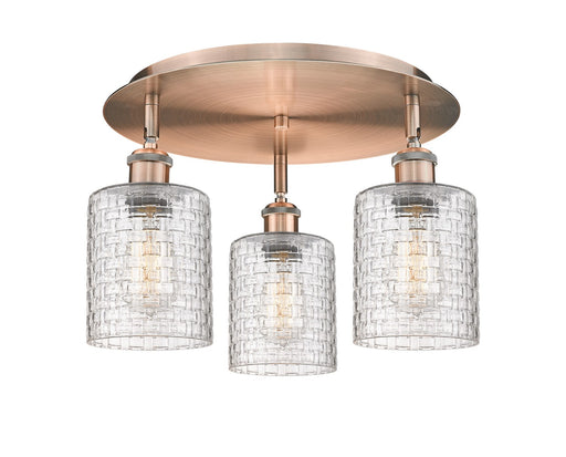 Downtown Urban Three Light Flush Mount