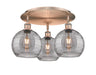 Innovations - 516-3C-AC-G1213-8SM - Three Light Flush Mount - Downtown Urban - Antique Copper