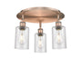 Innovations - 516-3C-AC-G804 - Three Light Flush Mount - Downtown Urban - Antique Copper