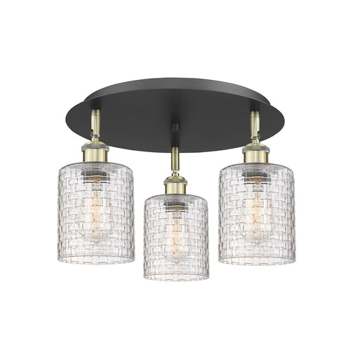 Downtown Urban Three Light Flush Mount