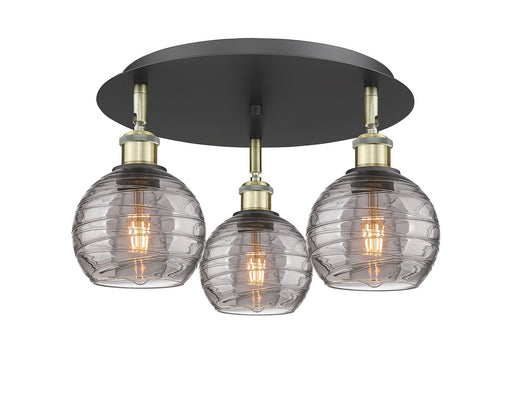 Downtown Urban Three Light Flush Mount