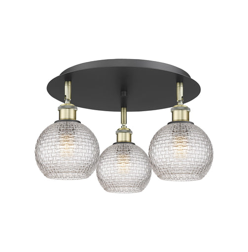 Downtown Urban Three Light Flush Mount