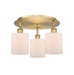 Innovations - 516-3C-BB-G111 - Three Light Flush Mount - Downtown Urban - Brushed Brass