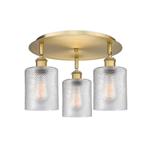 Downtown Urban Three Light Flush Mount