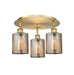 Innovations - 516-3C-BB-G116 - Three Light Flush Mount - Downtown Urban - Brushed Brass