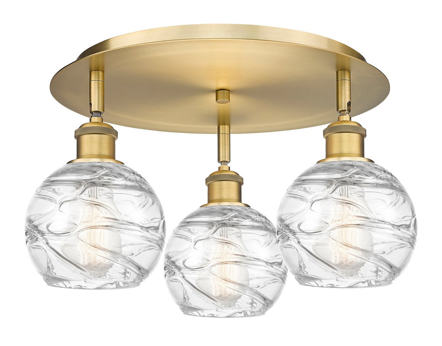 Innovations - 516-3C-BB-G1213-6 - Three Light Flush Mount - Downtown Urban - Brushed Brass