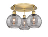 Innovations - 516-3C-BB-G1213-8SM - Three Light Flush Mount - Downtown Urban - Brushed Brass