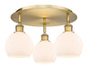 Innovations - 516-3C-BB-G121-6 - Three Light Flush Mount - Downtown Urban - Brushed Brass