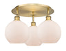 Innovations - 516-3C-BB-G121-8 - Three Light Flush Mount - Downtown Urban - Brushed Brass