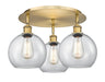 Innovations - 516-3C-BB-G122-8 - Three Light Flush Mount - Downtown Urban - Brushed Brass