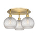 Innovations - 516-3C-BB-G122C-8CL - Three Light Flush Mount - Downtown Urban - Brushed Brass