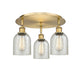 Innovations - 516-3C-BB-G259 - Three Light Flush Mount - Downtown Urban - Brushed Brass