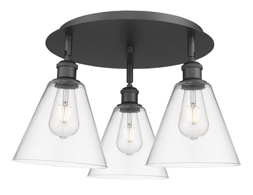 Downtown Urban Three Light Flush Mount