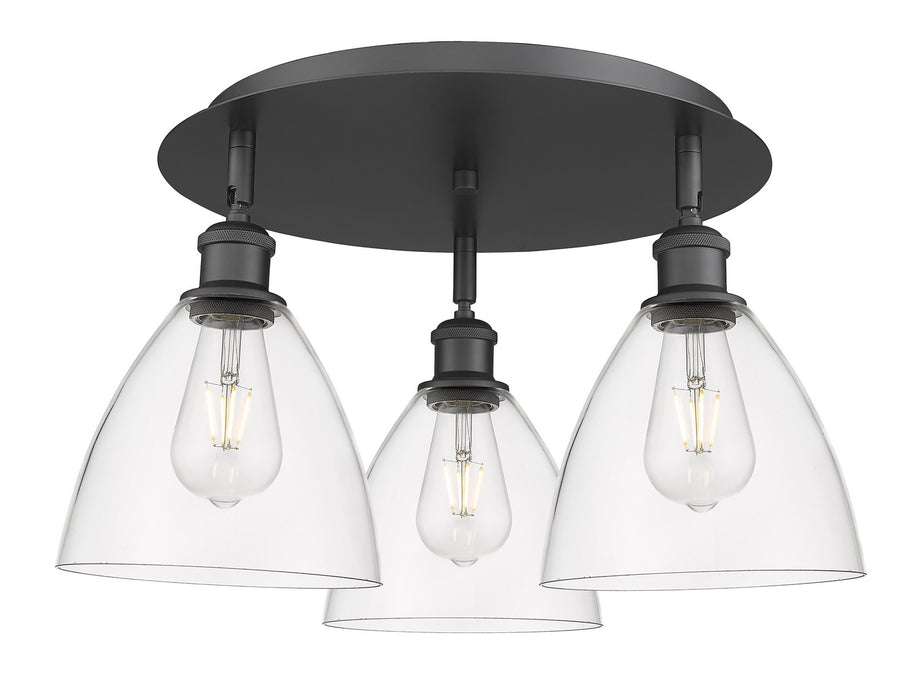 Innovations - 516-3C-BK-GBD-752 - Three Light Flush Mount - Downtown Urban - Matte Black