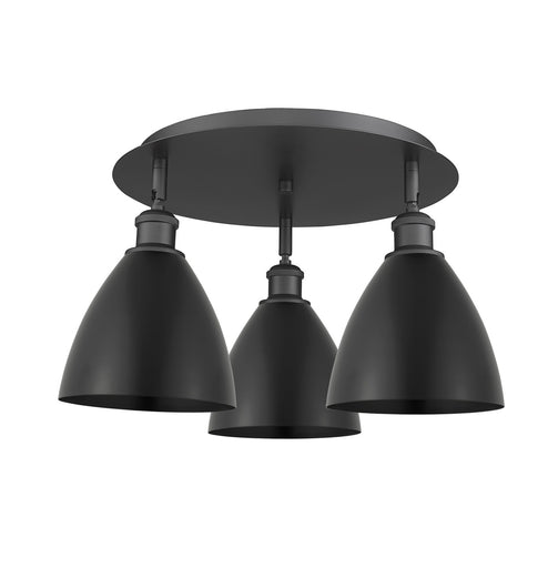 Downtown Urban Three Light Flush Mount