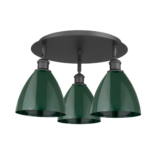 Downtown Urban Three Light Flush Mount