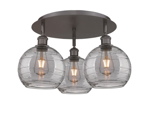 Downtown Urban Three Light Flush Mount