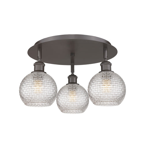 Downtown Urban Three Light Flush Mount