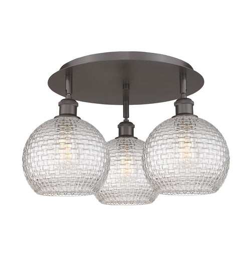 Downtown Urban Three Light Flush Mount