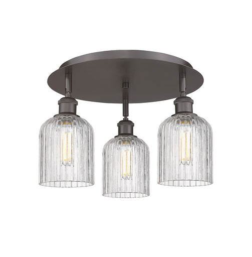 Downtown Urban Three Light Flush Mount