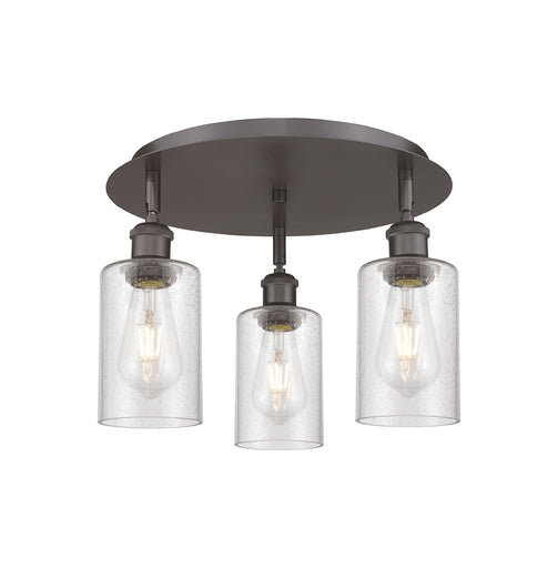 Downtown Urban Three Light Flush Mount