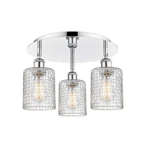 Downtown Urban Three Light Flush Mount