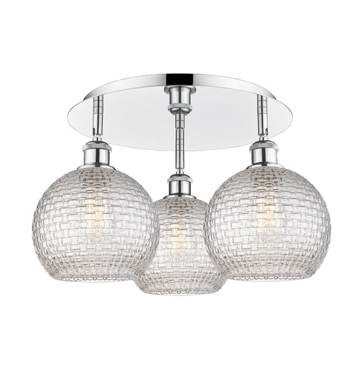 Innovations - 516-3C-PC-G122C-8CL - Three Light Flush Mount - Downtown Urban - Polished Chrome