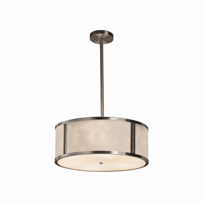 Justice Designs - CLD-9541-NCKL - Three Light Pendant - Clouds - Brushed Nickel