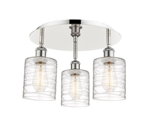 Downtown Urban Three Light Flush Mount