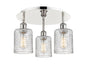 Innovations - 516-3C-PN-G112C-5CL - Three Light Flush Mount - Downtown Urban - Polished Nickel