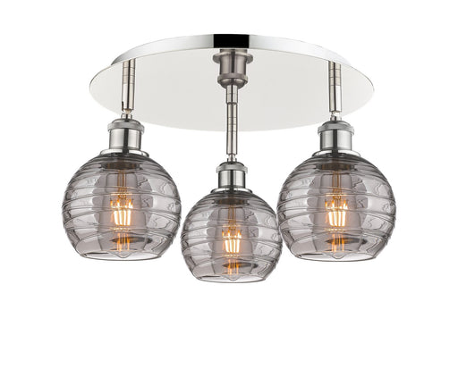 Downtown Urban Three Light Flush Mount