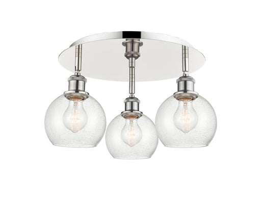 Innovations - 516-3C-PN-G124-6 - Three Light Flush Mount - Downtown Urban - Polished Nickel