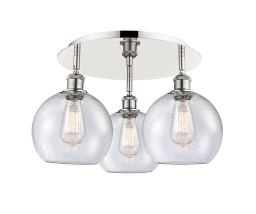 Innovations - 516-3C-PN-G124-8 - Three Light Flush Mount - Downtown Urban - Polished Nickel