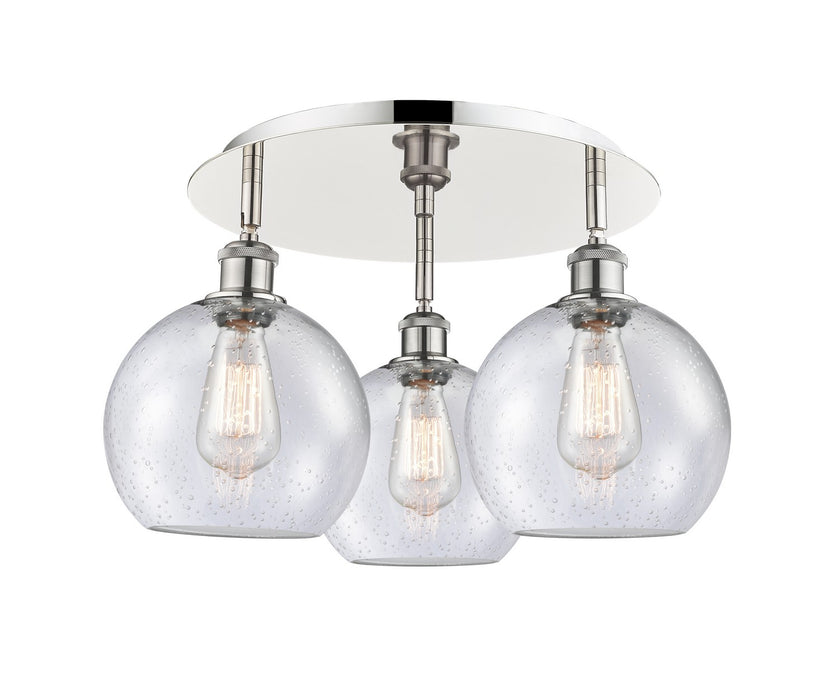 Innovations - 516-3C-PN-G124-8 - Three Light Flush Mount - Downtown Urban - Polished Nickel