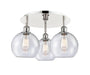 Innovations - 516-3C-PN-G124-8 - Three Light Flush Mount - Downtown Urban - Polished Nickel