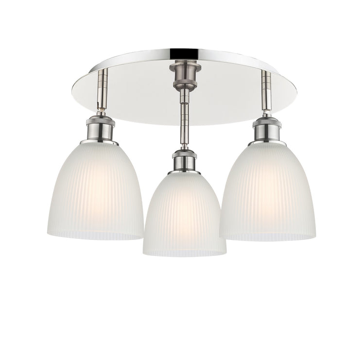 Innovations - 516-3C-PN-G381 - Three Light Flush Mount - Downtown Urban - Polished Nickel