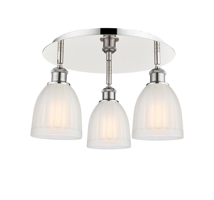 Innovations - 516-3C-PN-G441 - Three Light Flush Mount - Downtown Urban - Polished Nickel