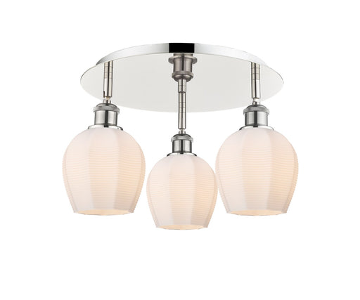 Downtown Urban Three Light Flush Mount