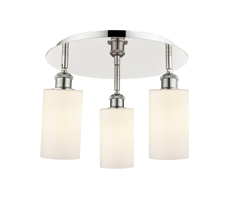 Innovations - 516-3C-PN-G801 - Three Light Flush Mount - Downtown Urban - Polished Nickel